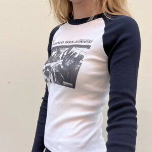 Brandy Melville Bella Radio Silence Top Long Sleeve